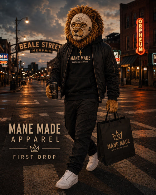 Black Memphis Mane Apparel hoodie lifestyle image